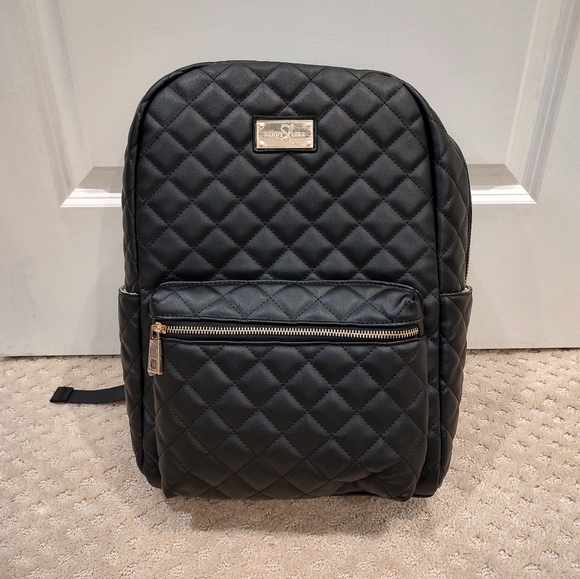 Sandy Lisa St. Tropez Quilted Backpack for Laptop 15.6\